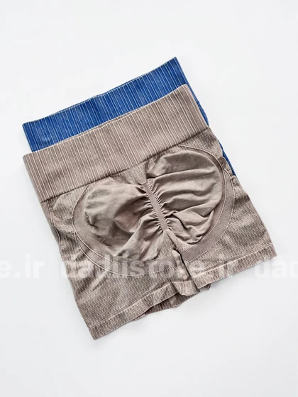 شورتک ورزشی سیملس پشت چروک سنگ شور