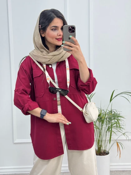 مانتو کتان ساتین