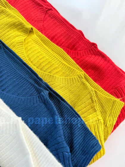 بلوز بافت گپ آستین بلند ساده