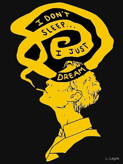 تیشرت کلاسیک طرح کارآگاه حقیقی | Rustin Cohle Quote - I don't sleep i only dream کد 244531