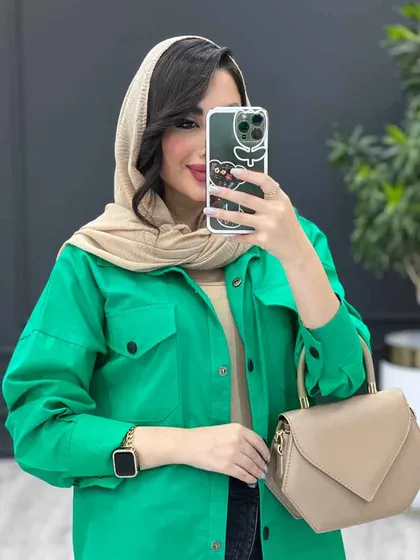 مانتو لینن دوجیب پاکتی