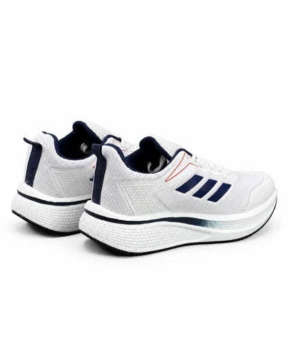 کفش کتانی مردانه بزرگ پا مدل آدیداس زیره بست سفید سرمه ای ADIDAS