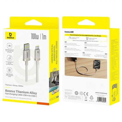 کابل تایپ سی باسئوس Baseus مدل CB000134 توان 100 وات یک متری