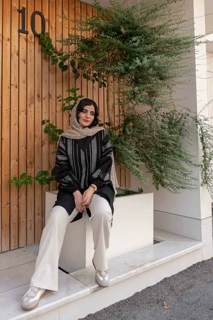 مانتو لینن مدل تندیس کد 142