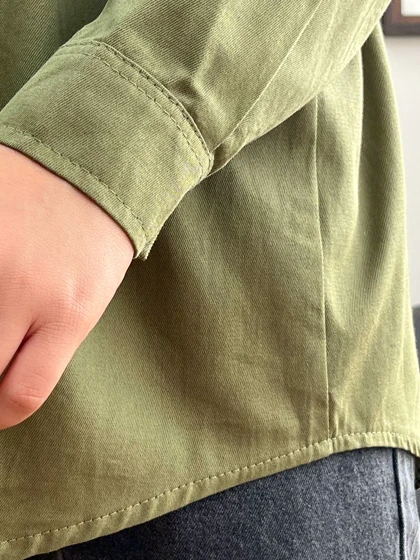 شومیز مانتویی کتان قد 70 کد 3307