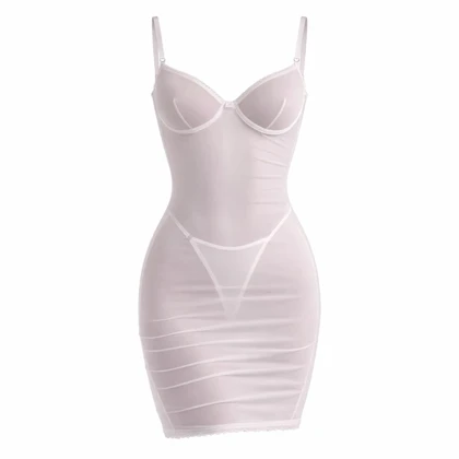 لباس فانتزی فنردار پشت بندی سفید برند لاوین کد 4231