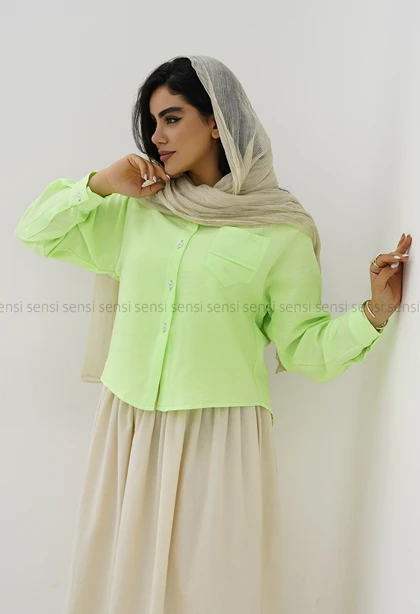 شومیز زنانه پشت دکمه آرمانی کد1005928
