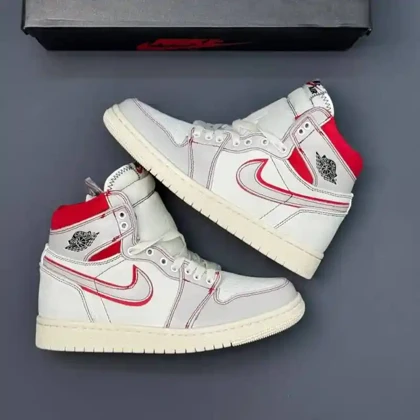 کفش نایک ایر جردن وان ساق‌دار رترو فانتوم جیم رد Nike Air Jordan 1 High Retro Phantom Gym Red