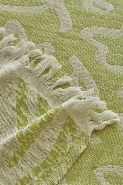 روتختی پیکه دو نفره Karaca Home مدل Bouquet موسلین - سبز