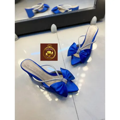 صندل مجلسی نگینی پاشنه‌دار زنانه مدل papillon