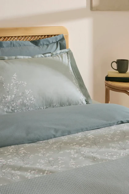 سرویس روتختی و پیکه دو نفره Karaca Home مدل Linaria پنبه - سبز