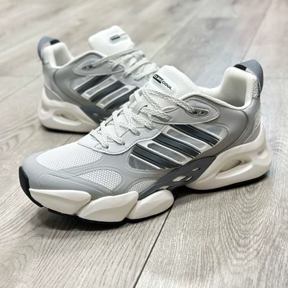 کتانی آدیداس ست مردانه زنانه اسپرت مدل climacool vento رنگ طوسی سفید