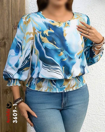 شومیز مجلسی زنانه سایز بزرگ کد 3609