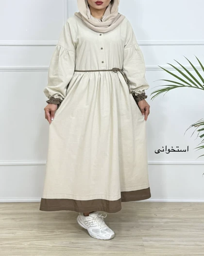 پیراهن مانتویی نازین - کد 1265