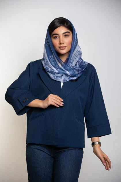 کت زنانه یقه ای استین دو دکمه