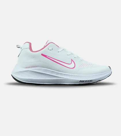 کفش کتانی مردانه و زنانه سفید صورتی NIKE Air Zoom مدل 7746