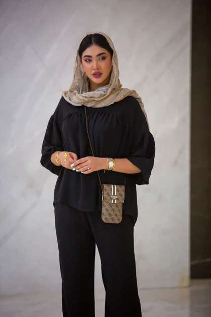 مانتو شلوار کراش سینه چین