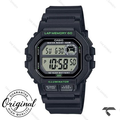 ساعت کاسیو مردانه WS-1400H-1AV اصل مشکی Casio-11839-G