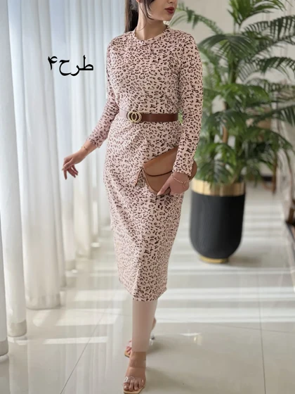 پیراهن مخمل پلنگی کد2257