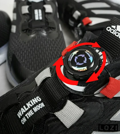 کفش کتانی زنانه مشکی سفید Adidas solar disk