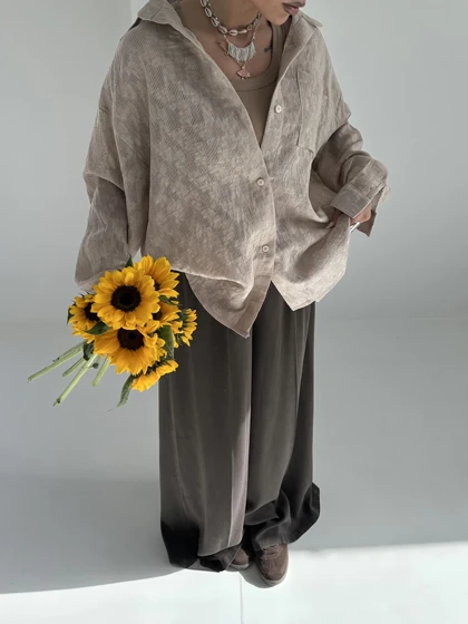 شومیز تک جیب کرکره ای