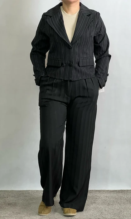 ست کراپ کت و شلوار زنانه تابستانی خنک