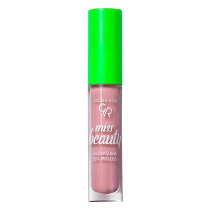 لیپ گلاس گلدن رز مدل Miss Beauty Glow Shine 3D رنگ Baby Pink شماره 02