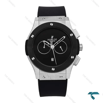 ساعت زنانه سیلور مشکی مهندسی Hublot-6784-G