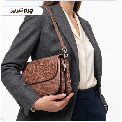 کیف چرم دوشی زنانه دست دوز مدل VK81
