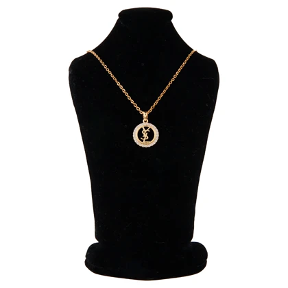 گردنبند دخترانه مدل YSL نگین‌دار