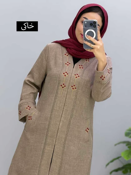 مانتو یقه هفت شانتون مروه کد 110601262