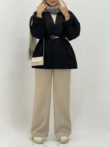 3806-پالتو آستردار آهو