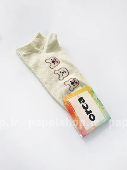 جوراب مچی نخ پنبه طرح استیکر