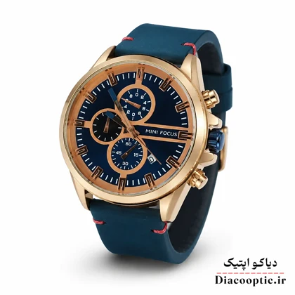 ساعت مچی مردانه اورجینال موتور ژاپنی برند مینی فوکوس سه موتور مدل Mf0130G.03 بند چرم