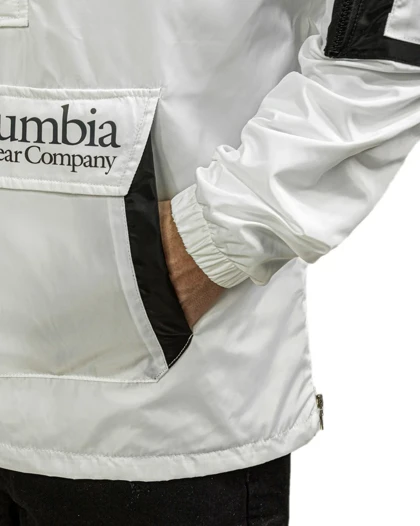 سویشرت مردانه بادگیر ضد باران کلمبیا رنگ سفید مشکی کد 24556