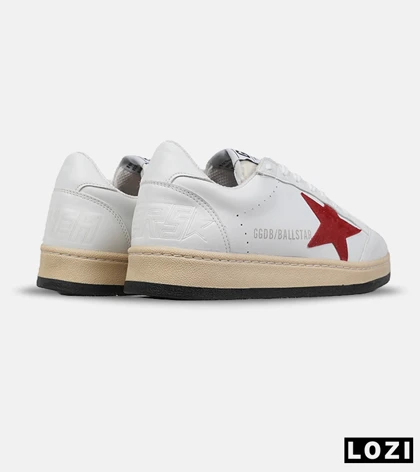 کتانی کژوال گلدن گوس سفید قرمز مردانه و زنانه مدل 9141 کفش اسپرت Golden Goose
