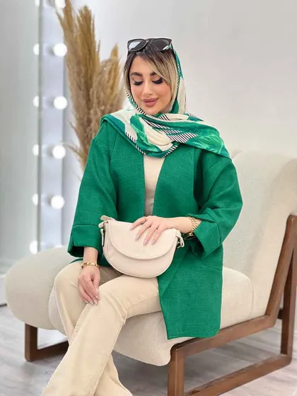 مانتو دو جیب نما پایین هلال