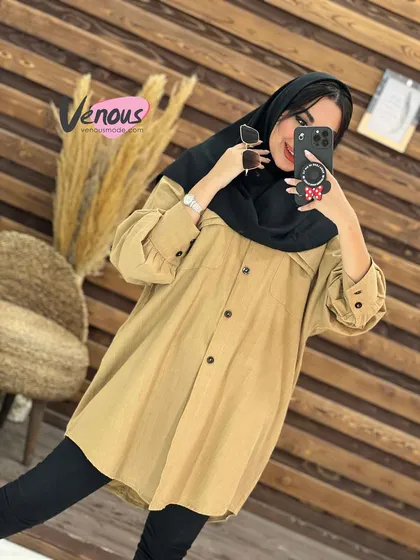 مانتو لینن راه راه سرجیب دوبل