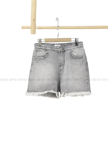 شلوارک جین پایین ریش کد1005732