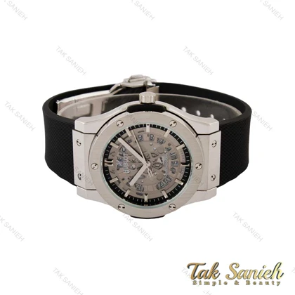 ساعت هابلوت مردانه نقره ای صفحه اسکلتون Hublot-5214-G