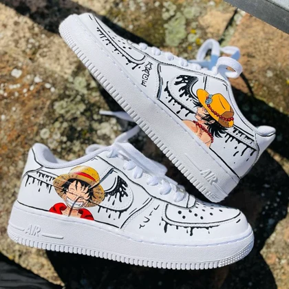 کفش اسپرت ONE PIECE کاستوم کتانی انیمه وان پیس ایرفورس نایک nike air force کد 84000