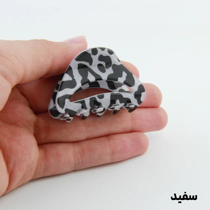 کلیپس دخترانه مدل بند انگشتی طرح مثلثی پلنگی