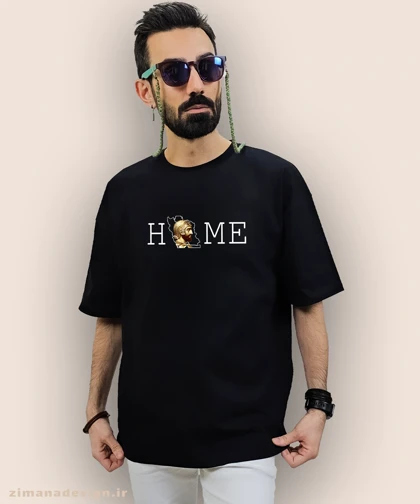 تیشرت لش مردانه و زنانه اصیل ایرانی طرح کوروش بزرگ ترکیب با HOME
