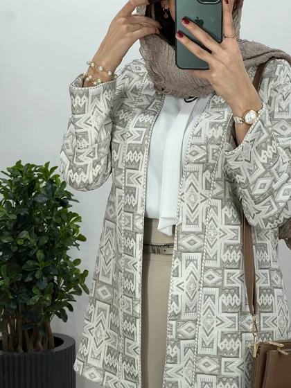 مانتو ژاکارد مغزی دوزی مبینا