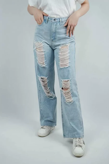 شلوار زنانه بگ مرواریدی