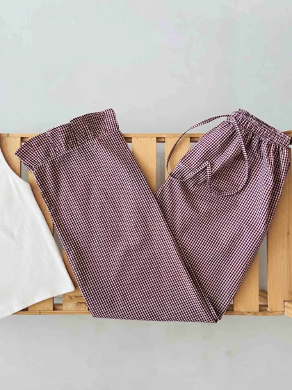 ست لباس راحتی پیژامه و تاپ زنانه