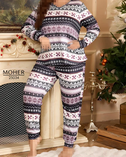ست بلوز و شلوار راحتی سایز بزرگ
