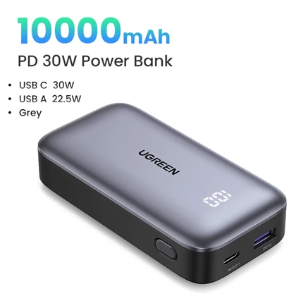 پاور بانک 10000 شارژ سریع تایپ‌سی و یواس‌بی 30 وات یوگرین PB501 25189
