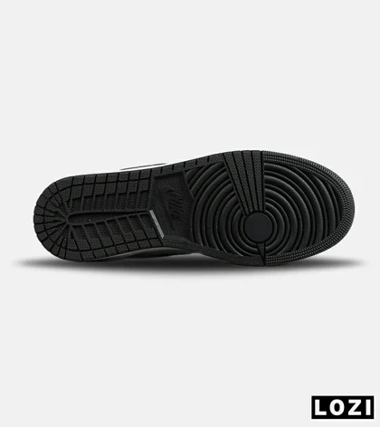 کفش کتانی ساق‌دار مردانه و زنانه مشکی طوسی سفید نایک NIKE jordan 1 مدل 7784