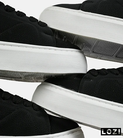 کفش کژوال مردانه چرمی مشکی سفید ZARA